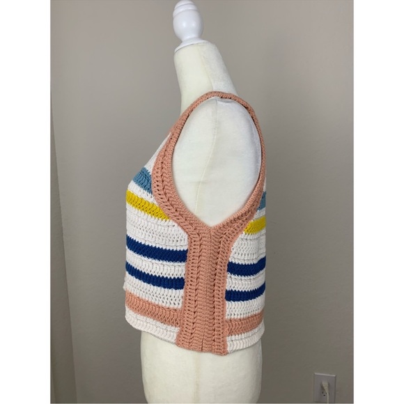 BCBG striped crochet top- NWT - Picture 4 of 6